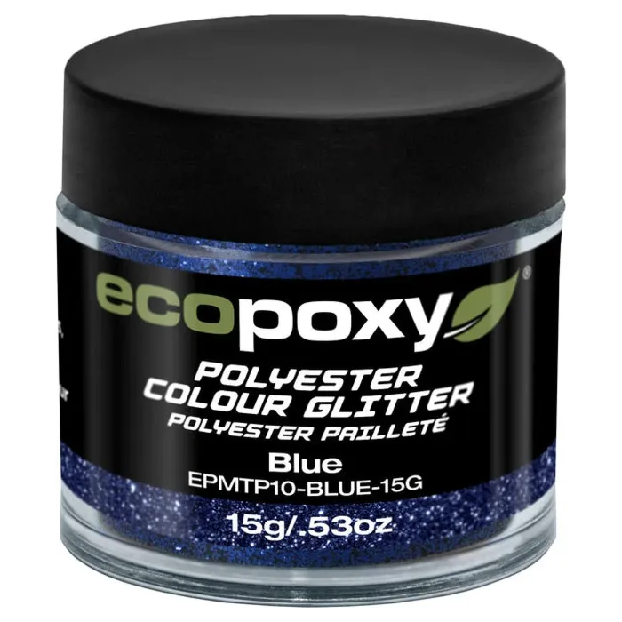 EcoPoxy 15 g Solid Blue Polyester Color Glitter
