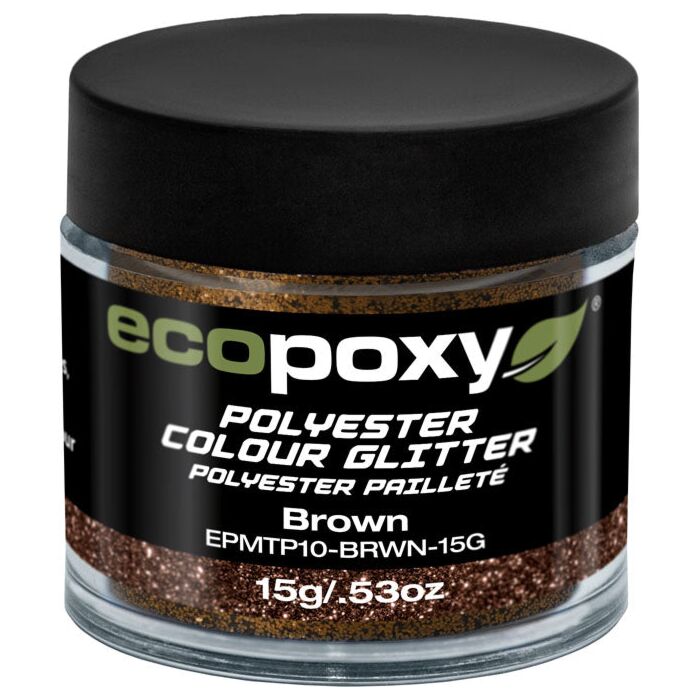 EcoPoxy 15 g Solid Brown Polyester Color Glitter
