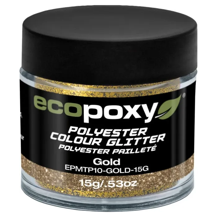 EcoPoxy 15 g Solid Gold Polyester Color Glitter