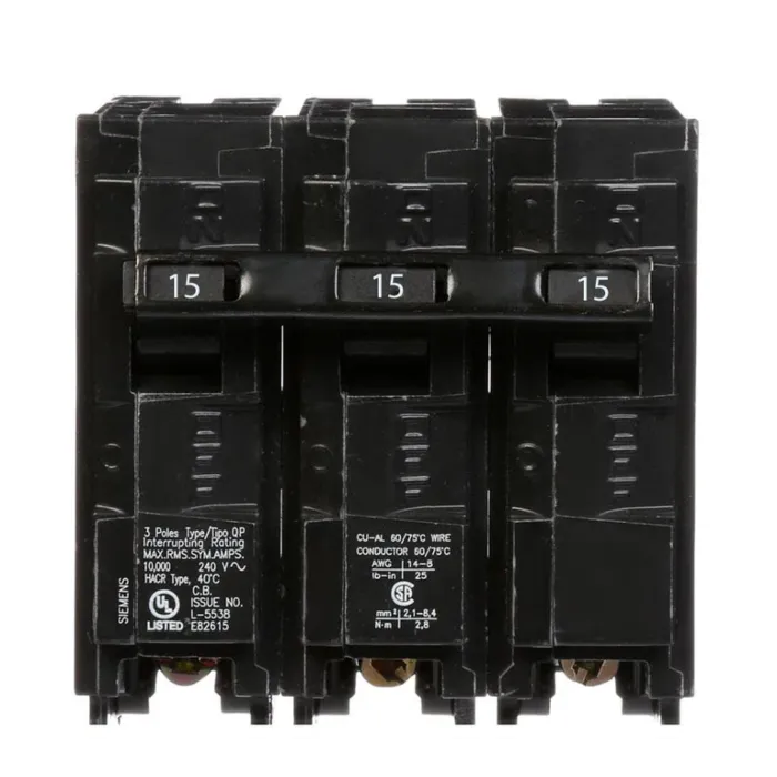 Siemens 15 Amp 3-Pole 240V Circuit Breaker