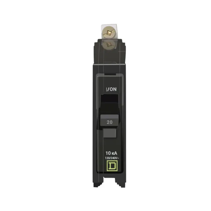 Square D QO 20 Amp 1-Pole 240V Bolt-On Circuit Breaker