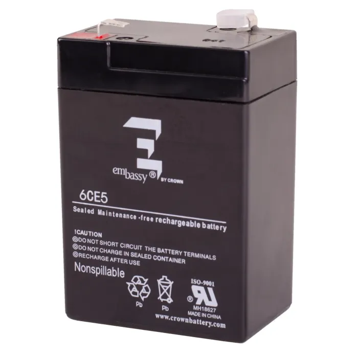Interstate All Battery Power Patrol Rechargeable Security System Battery  6V 4.5A