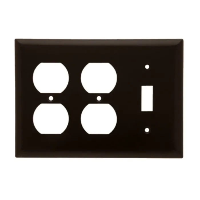 Pass & Seymour 3-Gang Thermoset Wall Plate/Receptacle (Brown)