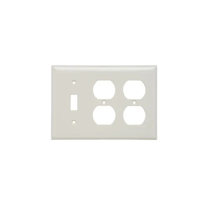 Pass & Seymour 3-Gang Thermoset Wall Plate/Receptacle (Light Almond)