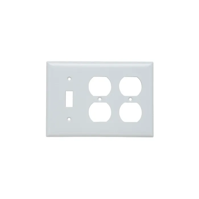 Pass & Seymour 3-Gang Thermoset Wall Plate/Receptacle (White)