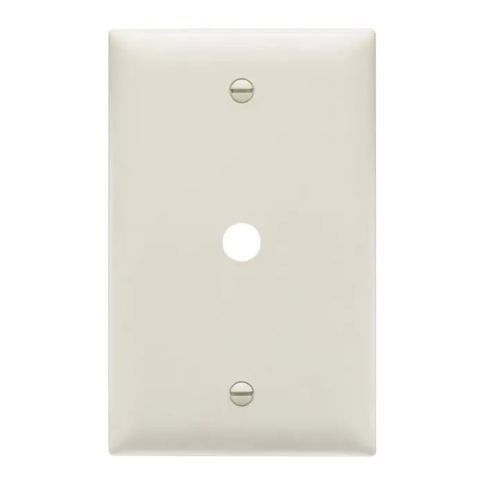 Pass & Seymour TradeMaster® 1-Gang Nylon Wall Plate, 0.41-in Round Opening, Box Mounted, Light Almond