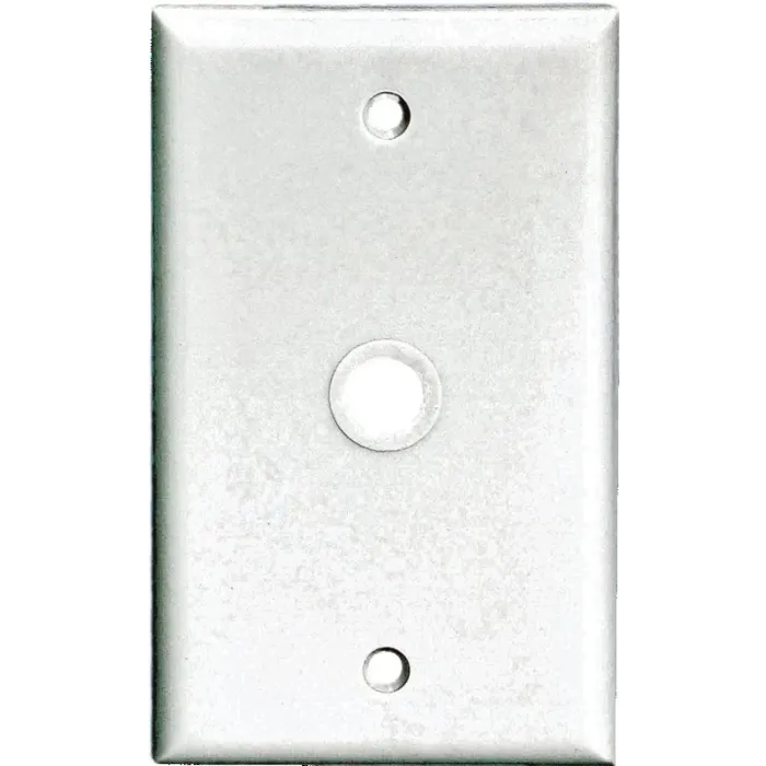 Pass & Seymour TradeMaster® 1-Gang Nylon Wall Plate, 0.41-in Round Opening, Box Mounted, White