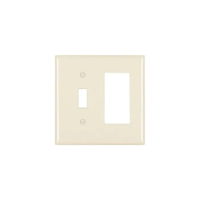 Pass & Seymour Trademaster 2-Gang Nylon Toggle/Decorator Opening Wall Plate (Light Almond)