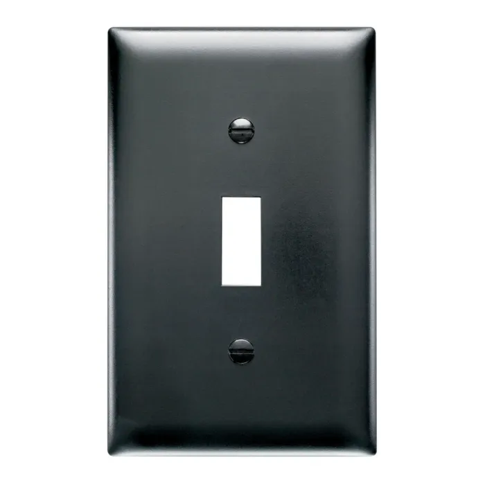 Pass & Seymour TradeMaster 1-Gang Nylon Toggle Opening Wall Plate (Black)