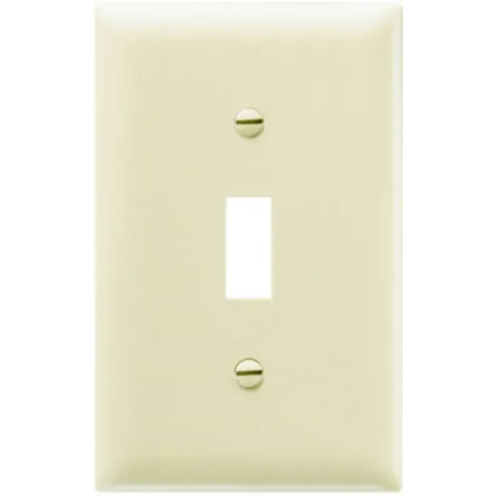 Pass & Seymour TradeMaster 1-Gang Nylon Toggle Opening Wall Plate (Ivory - 10pk)