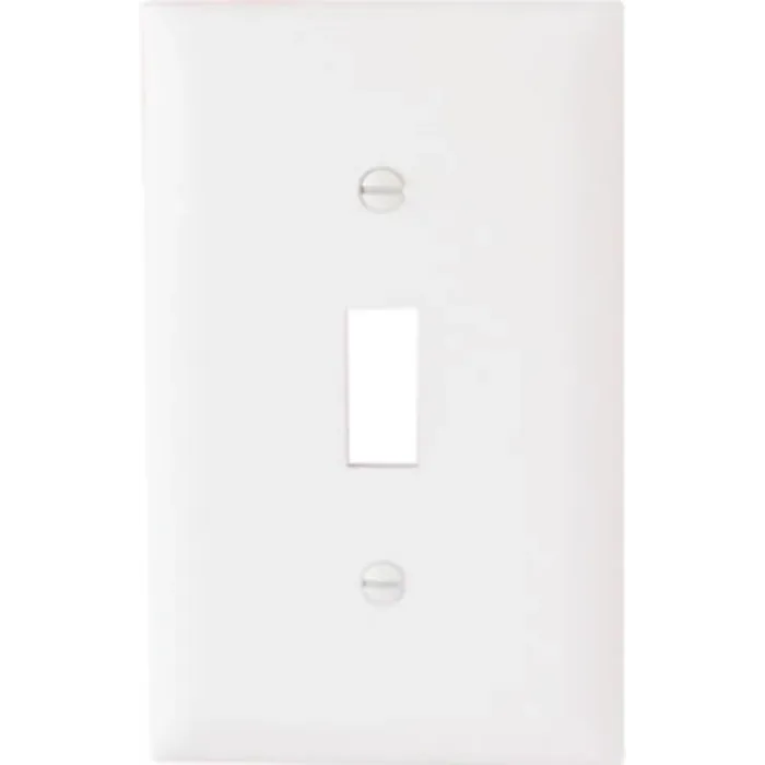Pass & Seymour TradeMaster 1-Gang Nylon Toggle Opening Wall Plate (White - 10pk)