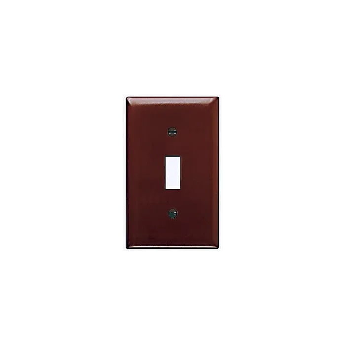 Pass & Seymour TradeMaster 1-Gang Nylon Toggle Switch Wall Plate (Brown)