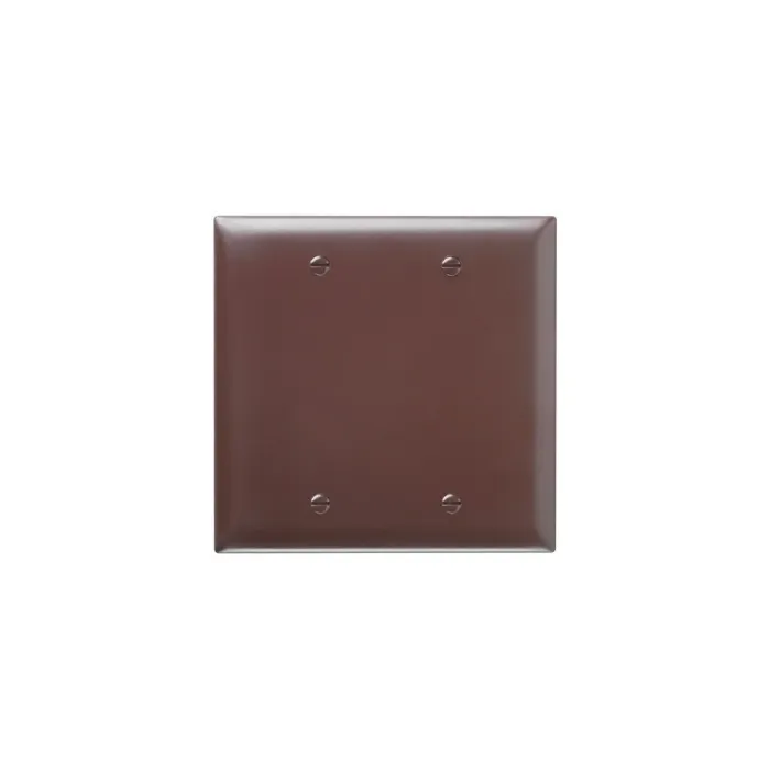 Pass & Seymour TradeMaster® 2-Gang Nylon Blank Wall Plate (Brown)