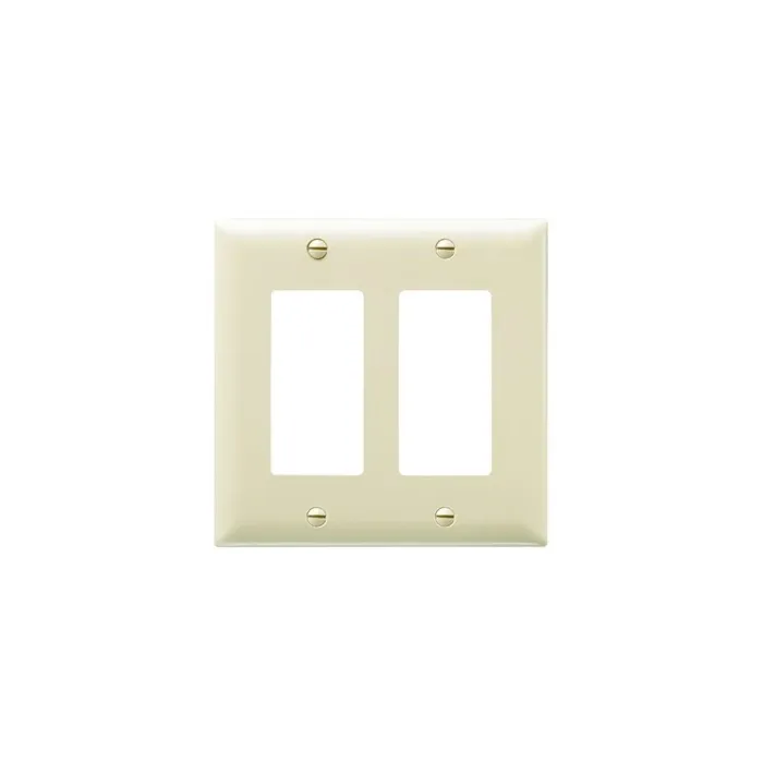 Pass & Seymour TradeMaster 2-Gang Nylon 2-Decorator Opening Wall Plate (Ivory)