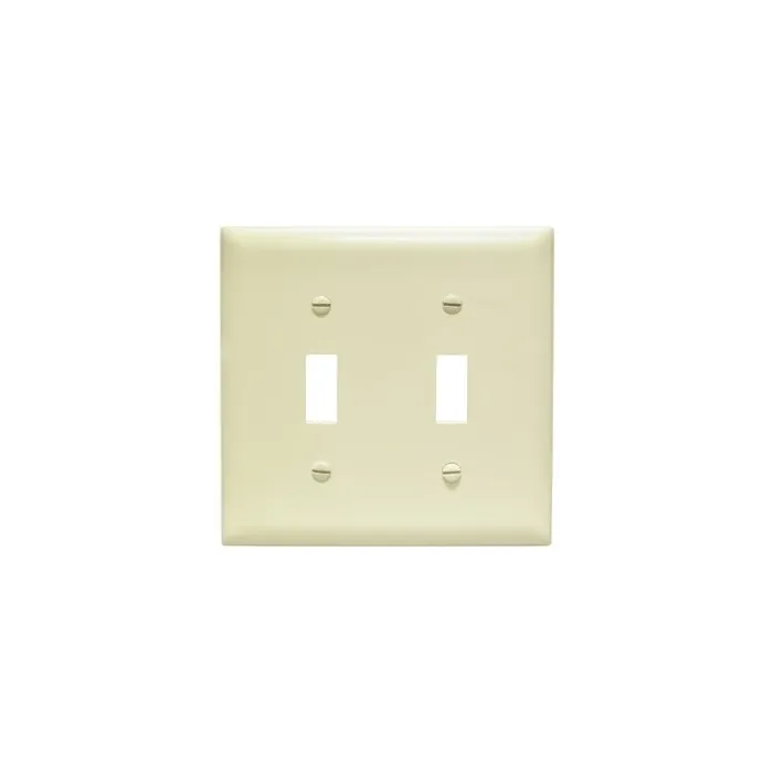 Pass & Seymour TradeMaster 2-Gang Nylon 2-Toggle Wall Plate (Ivory)