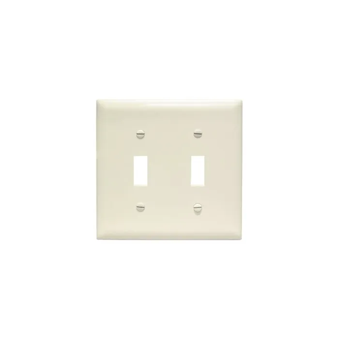 Pass & Seymour TradeMaster 2-Gang Nylon 2-Toggle Wall Plate (Light Almond)