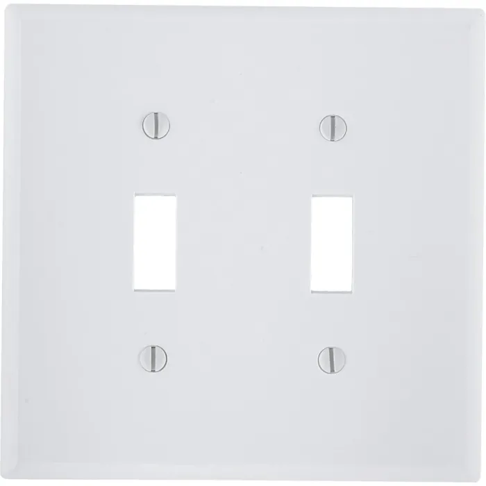 Pass & Seymour TradeMaster 2-Gang Nylon 2-Toggle Wall Plate (White)