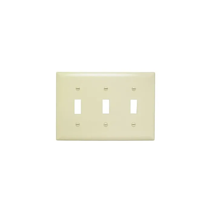 Pass & Seymour TradeMaster® 3-Gang Nylon 3 Toggle Opening Wall Plate (Ivory)