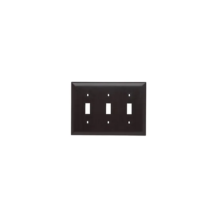 Pass & Seymour TradeMaster® 3-Gang Nylon 3 Toggle Opening Wall Plate (Brown)