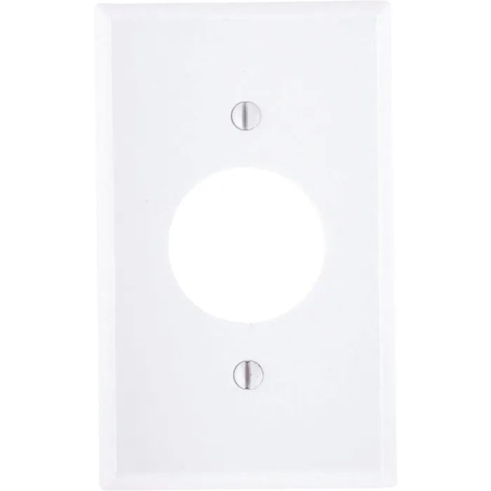 Pass & Seymour TradeMaster 1-Gang Nylon Single Receptacle Opening Wall Plate (White)