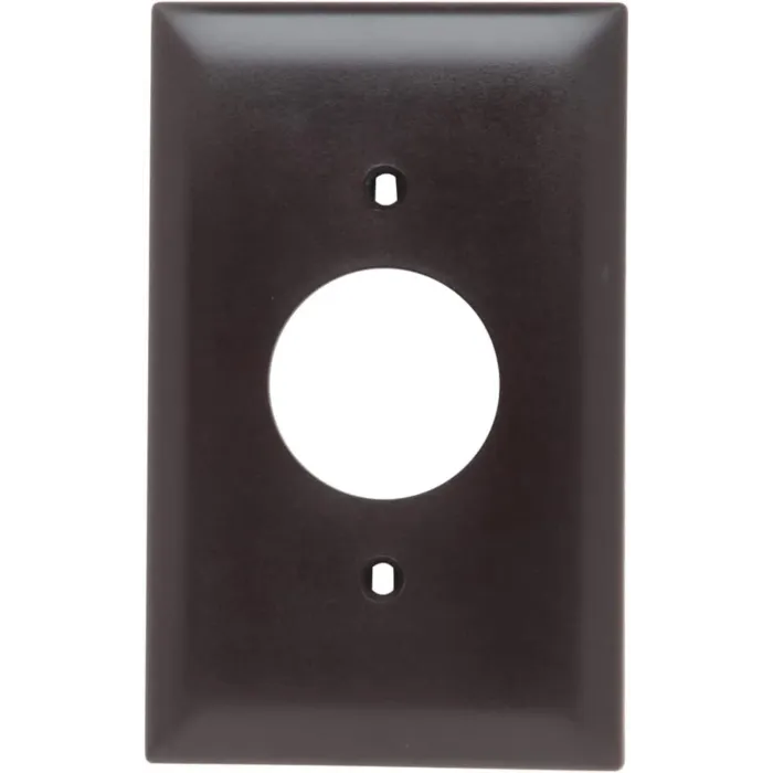 Pass & Seymour TradeMaster 1-Gang Nylon Single Receptacle Opening Wall Plate (Brown)