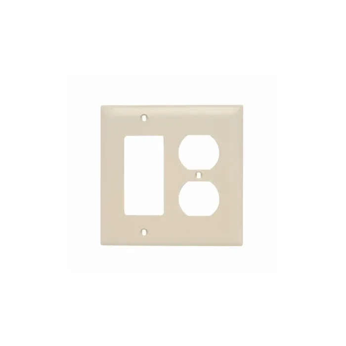 Pass & Seymour TradeMaster 2-Gang Nylon Decorator/Duplex Opening Wall Plate (Ivory)