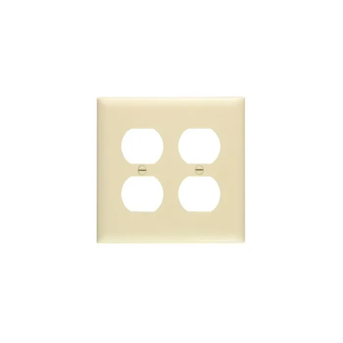 Pass & Seymour TradeMaster 2-Gang Nylon 2-Duplex Opening Wall Plate (Ivory)