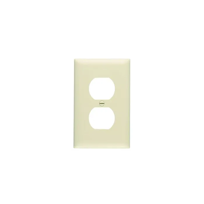 Pass & Seymour TradeMaster 1-Gang Nylon Duplex Opening Wall Plate (Ivory)