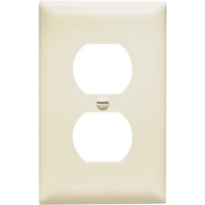 Pass & Seymour Legrand TradeMaster TP TP8LACP10 Outlet Wallplate, 5-3/4 in L, 2.35 in W, Mid, 1 -Gang, Nylon, Light Almond