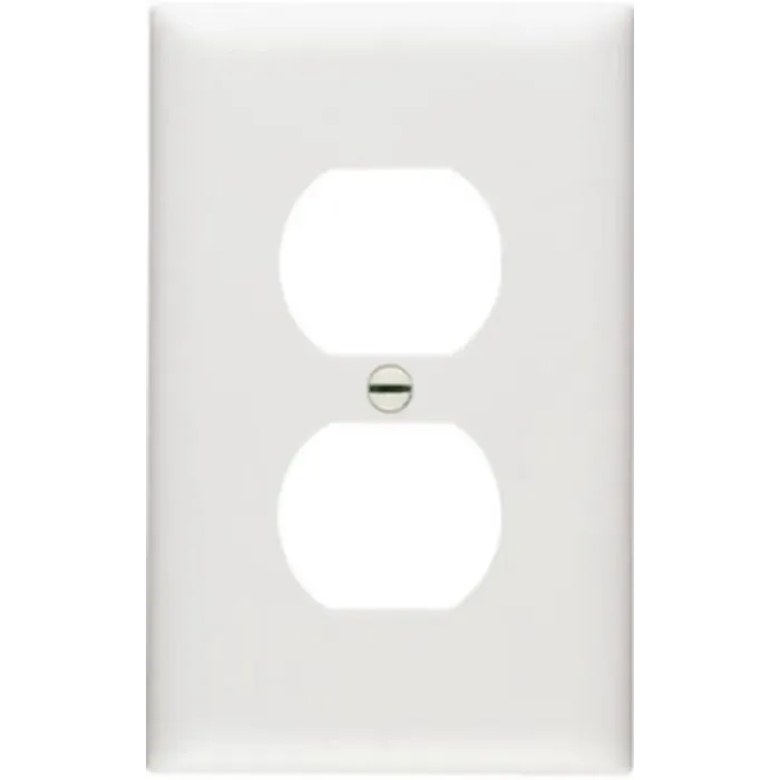 Pass & Seymour Legrand TP8WCP10 Wallplate, 4.68 in L, 2.93 in W, 1 -Gang, Nylon, White