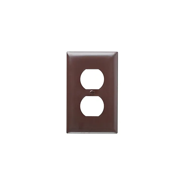 Pass & Seymour TradeMaster 1-Gang Nylon Duplex Opening Wall Plate (Brown)