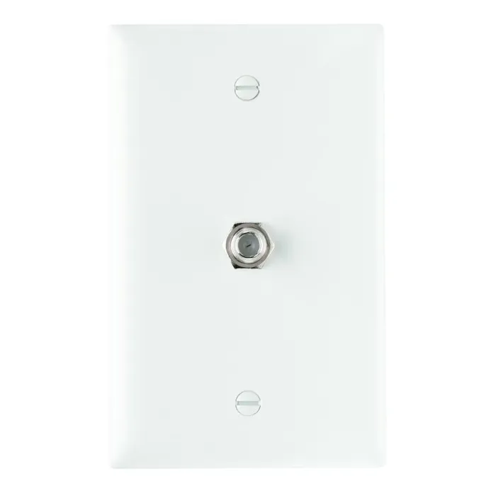 Pass & Seymour Nylon White Mar-Resistant Coax Wall Plate