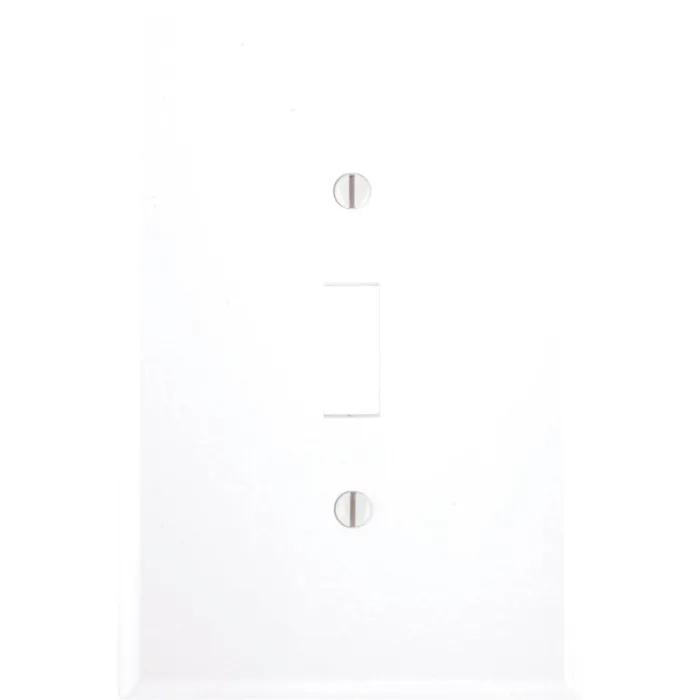Pass & Seymour TradeMaster Jumbo 1-Gang Nylon Toggle Opening Wall Plate (White)