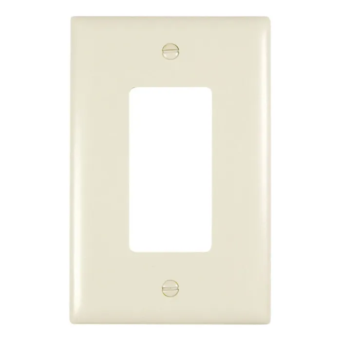 Pass & Seymour TradeMaster Jumbo 1-Gang Nylon Decorator Opening Wall Plate (Light Almond)