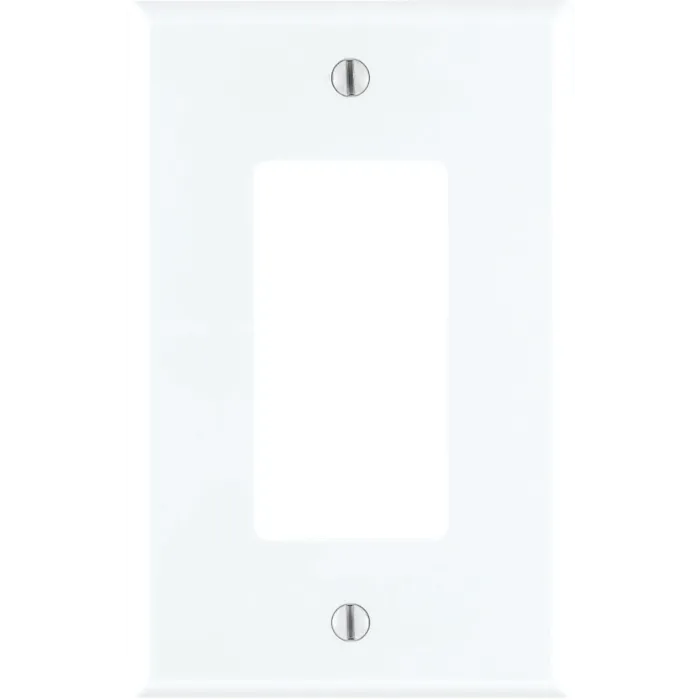 Pass & Seymour TradeMaster Jumbo 1-Gang Nylon Decorator Opening Wall Plate (White)