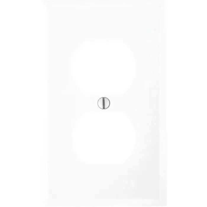 Pass & Seymour TradeMaster Jumbo 1-Gang Nylon Duplex Opening Wall Plate (White)