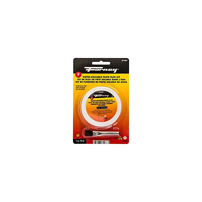 Forney 2 oz Cream Paste Water Soluble Flux and Brush
