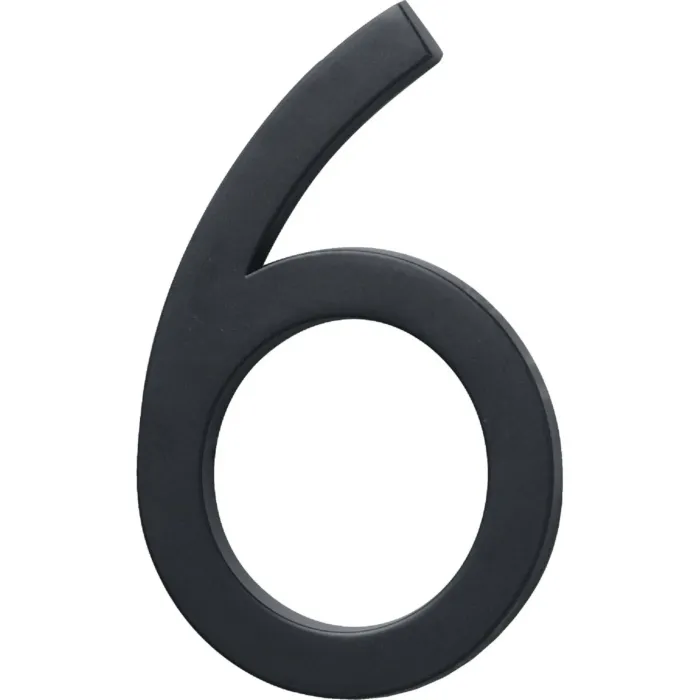 HY-KO Hy-Ko Architectural Series 6 In. Satin Black House Number Six