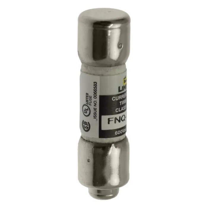 Bussmann Eaton Bussmann series FNQ-R fuse, Current-limiting time-delay fuse, 15 A, CC, Non-indicating, Ferrule end x ferrule end, 12 sec at 200%, 200 kAIC at 600 V,20 kAIC at 300 Vdc, Melamine tube, 600 V, 300 Vdc