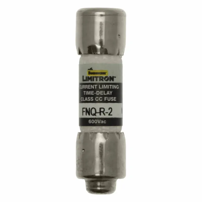 Bussmann Eaton Bussmann series FNQ-R fuse, 2 A, Class CC, Non-indicating, Ferrule end x ferrule end, 12 sec at 200%, 200 kAIC, Melamine tube, Standard, 600 V