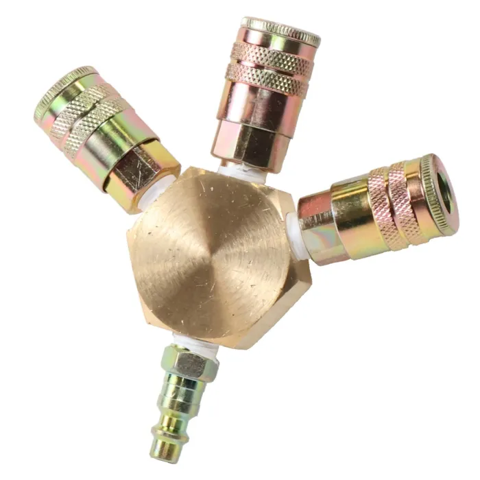 American General Tool 1/4 in NPT Tri Coupler M-Style Flat Hex Manifold