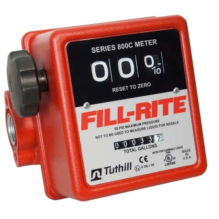 Fill-Rite 807CMK Flow Meter Kit, 3/4 in Connection, NPT, 5 to 20 gpm, 50 psi Pressure, 3-Digit Display