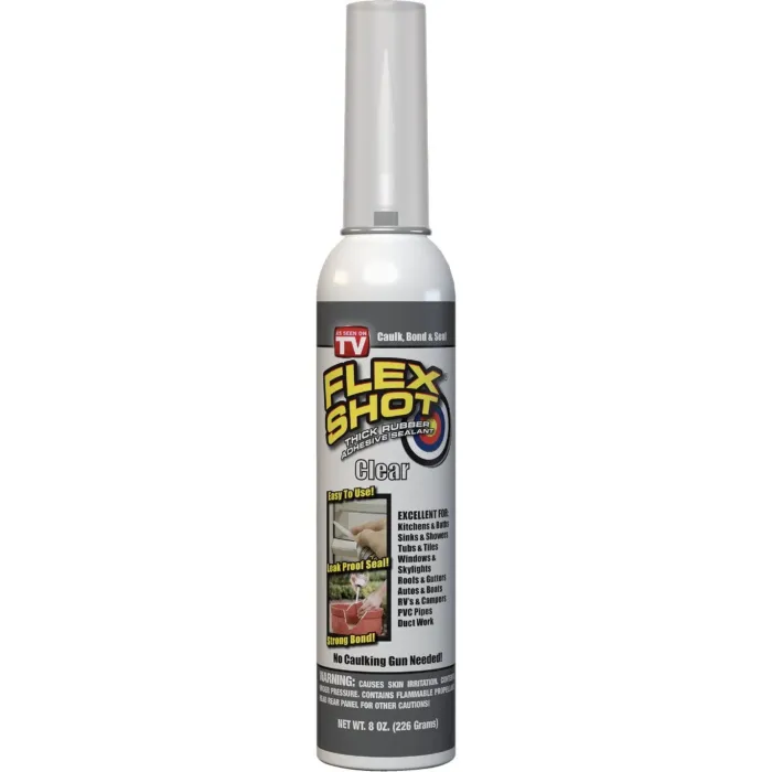 Flex Seal Silicone Caulk Cartridge w/ Adjustable Nozzle (Clear) 6.5 oz