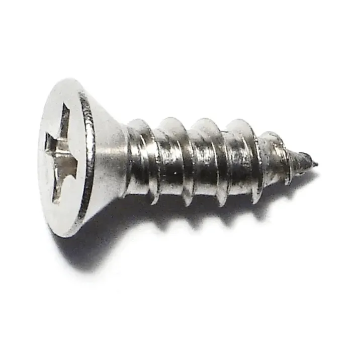 #14 x 3/4" Phillips Flat Head, Sheet Metal Screw, Stainless Steel 