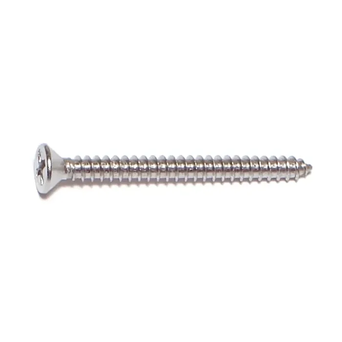 #6 x 1-1/2" Phillips Flat Head, Sheet Metal Screw, Stainless Steel 