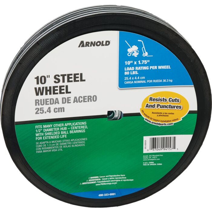 World Casters & Equipment Manufacturing Arnold 10 In. x 2.75 In. Narrow Hub Wheel