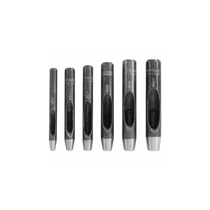General Tools Round Forged Alloy Steel 6 Hollow Punch Set