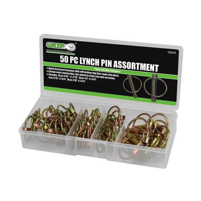 GRIP Steel Zinc Plated 50-Piece Lynch Pin Assortment