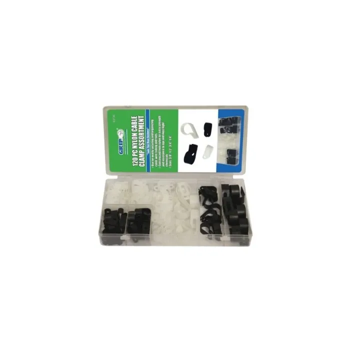 GRIP Nylon 120-Piece Cable Clamp Assortment