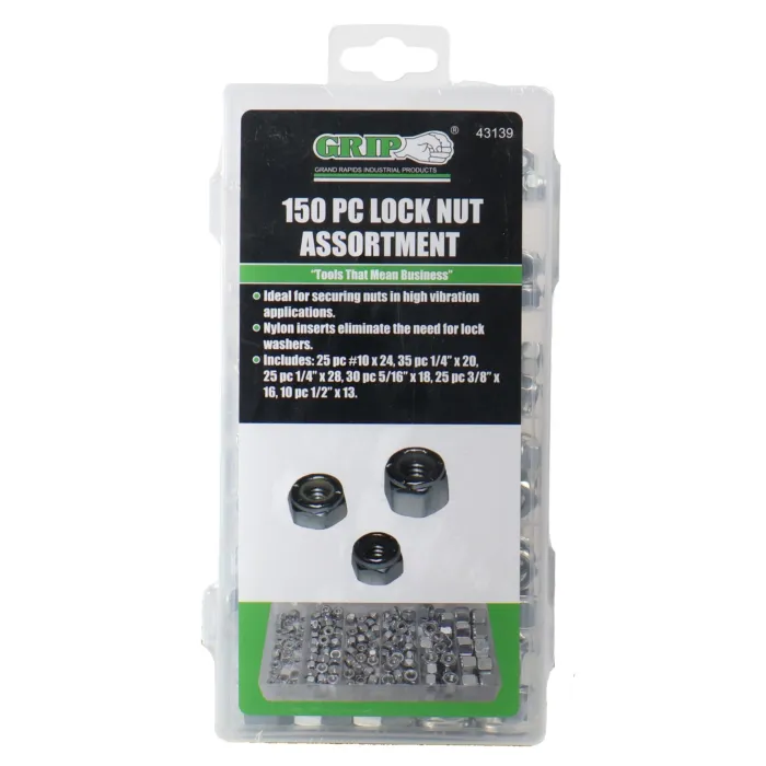 GRIP Locknut Assortment 150pc